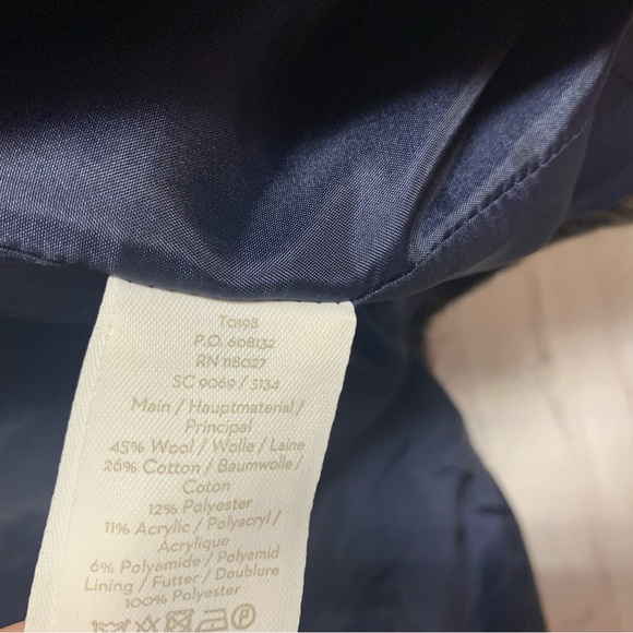 Boden Leopard Wool Blend Lined Coat Size 4 - Picture 4 of 7